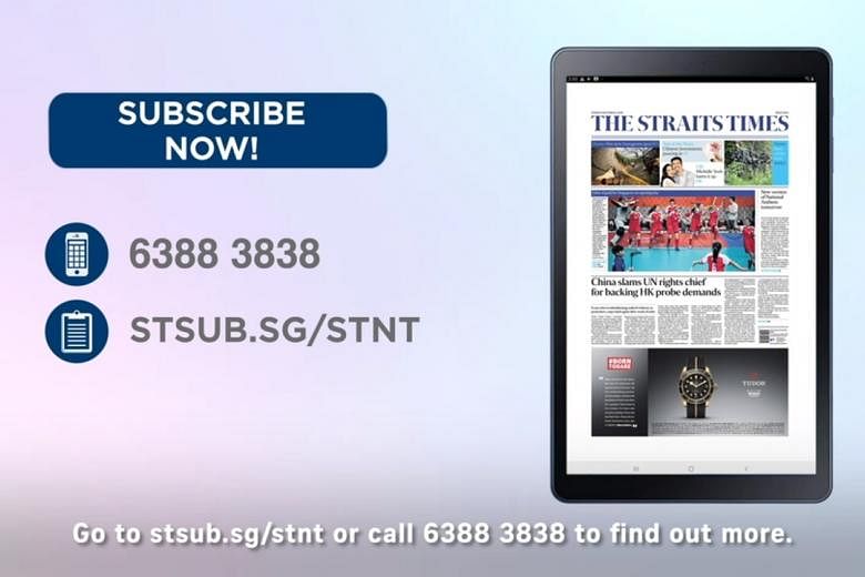 Burung-burung awal mengambil The Straits Times News Tablet dalam beberapa jam pada hari Senin