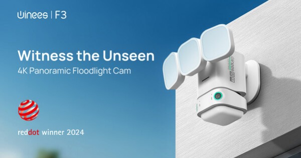 Winees by AiDot Memenangkan Red Dot Design Award 2024 dengan Floodlight Camera F3, Business News